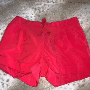 Red Lululemon Athletic Shorts